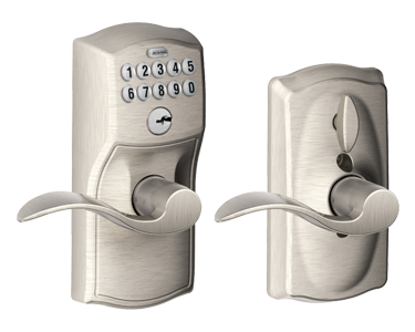 light beige finish Keypad lever door lock