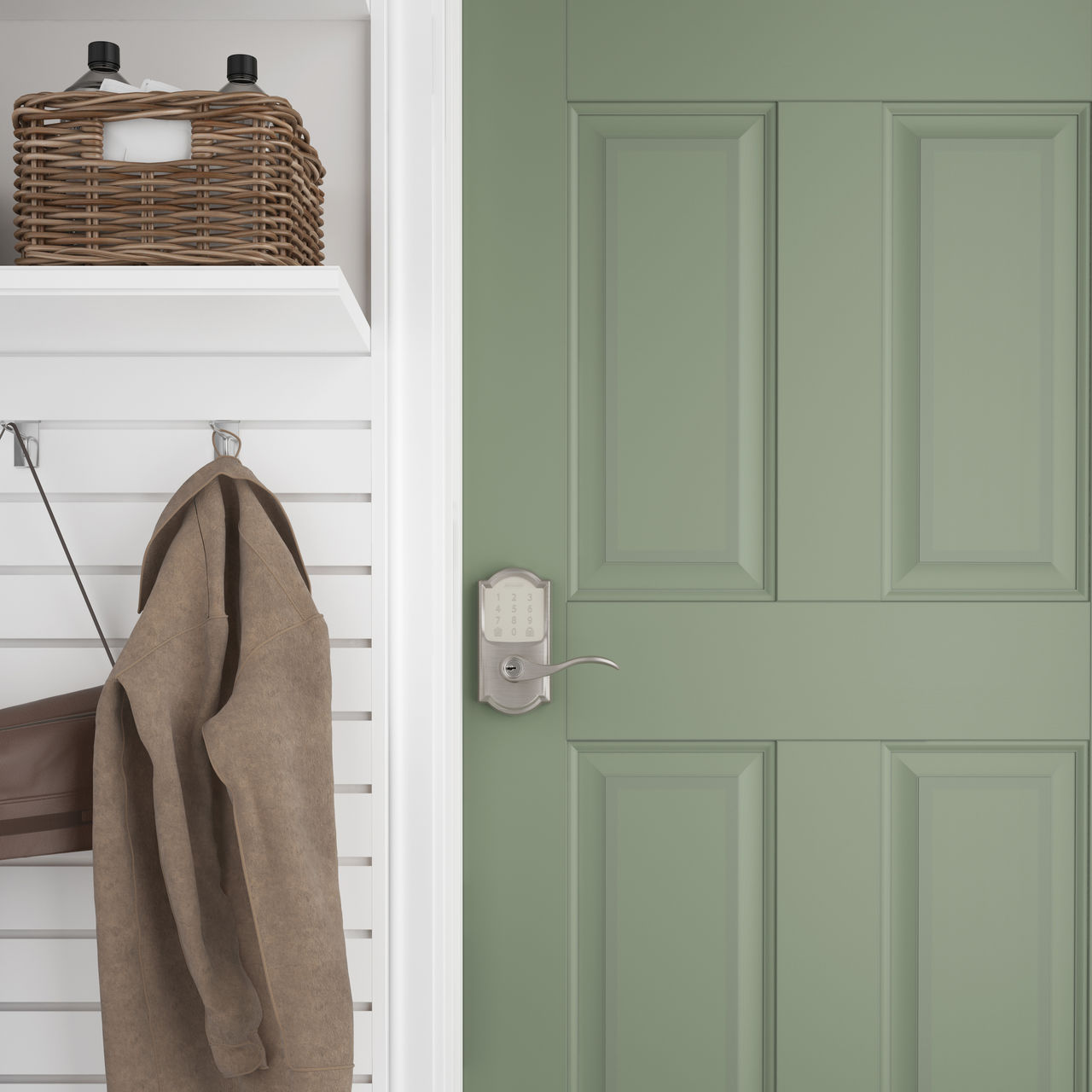 Schlage Encode™ Smart WiFi Accent Lever with Camelot Trim