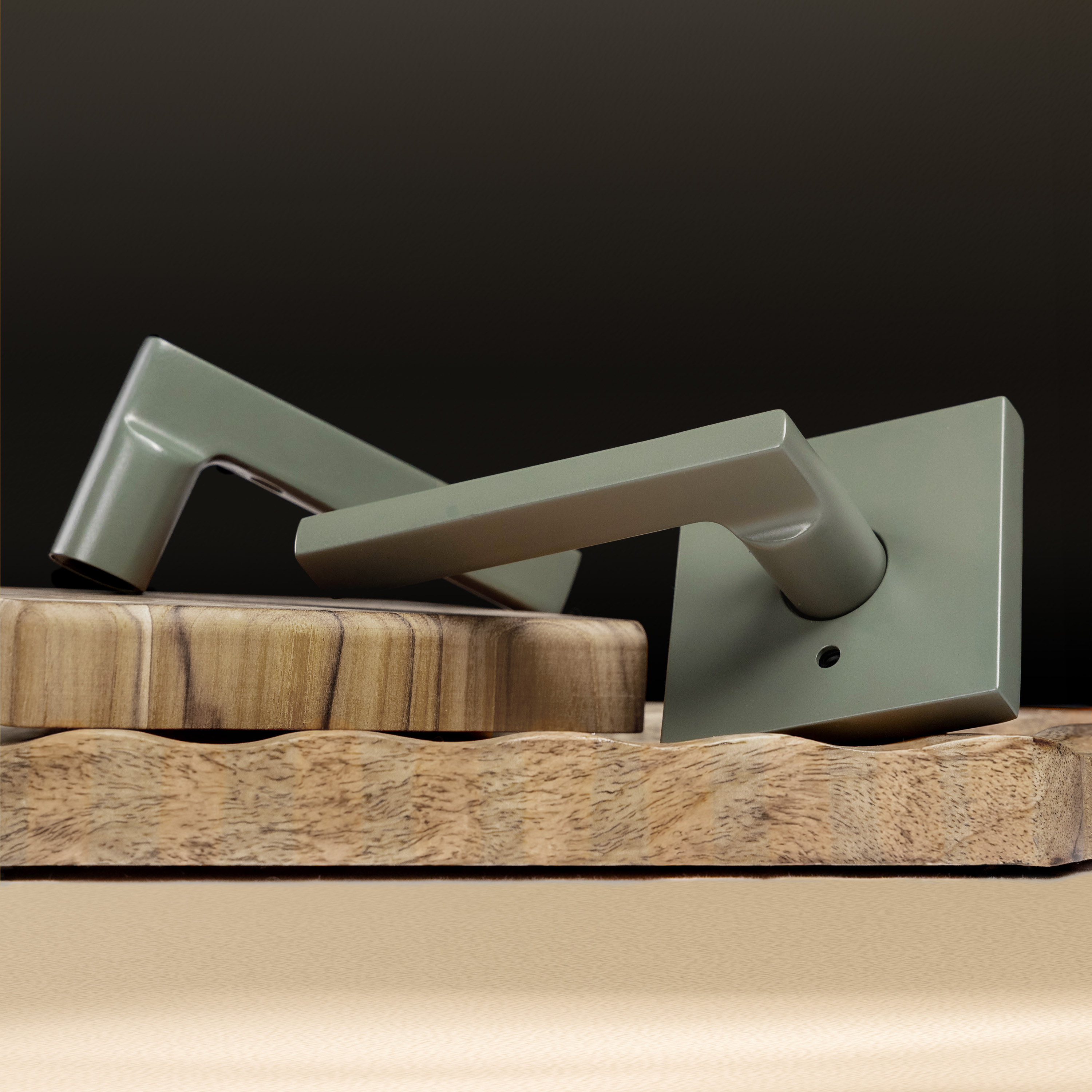 The Refined Finishes Collection Latitude Lever with Collins Trim