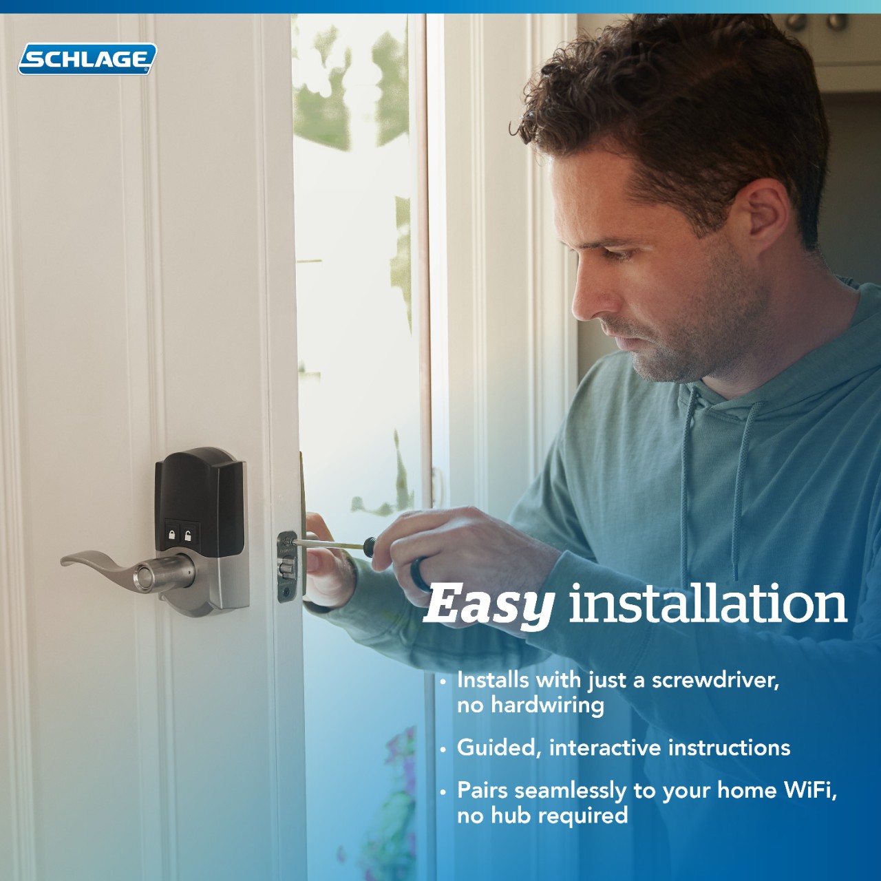 Schlage Encode™ Smart WiFi Accent Lever with Camelot Trim