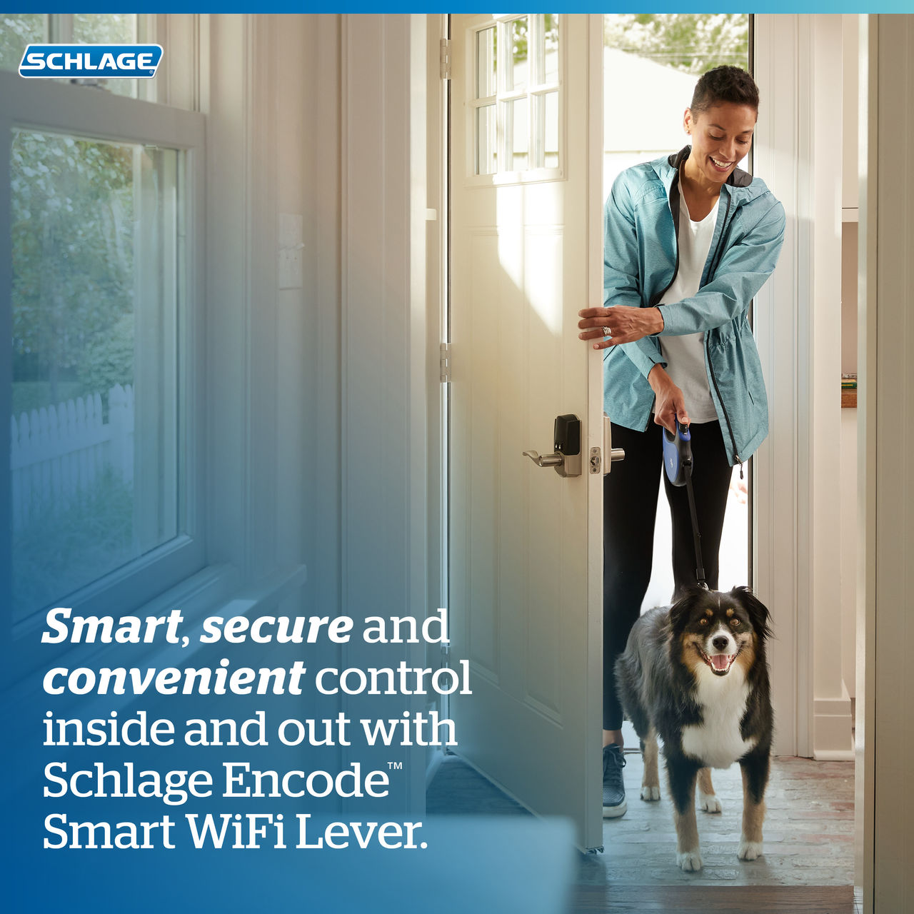 Schlage Encode™ Smart WiFi Accent Lever with Camelot Trim