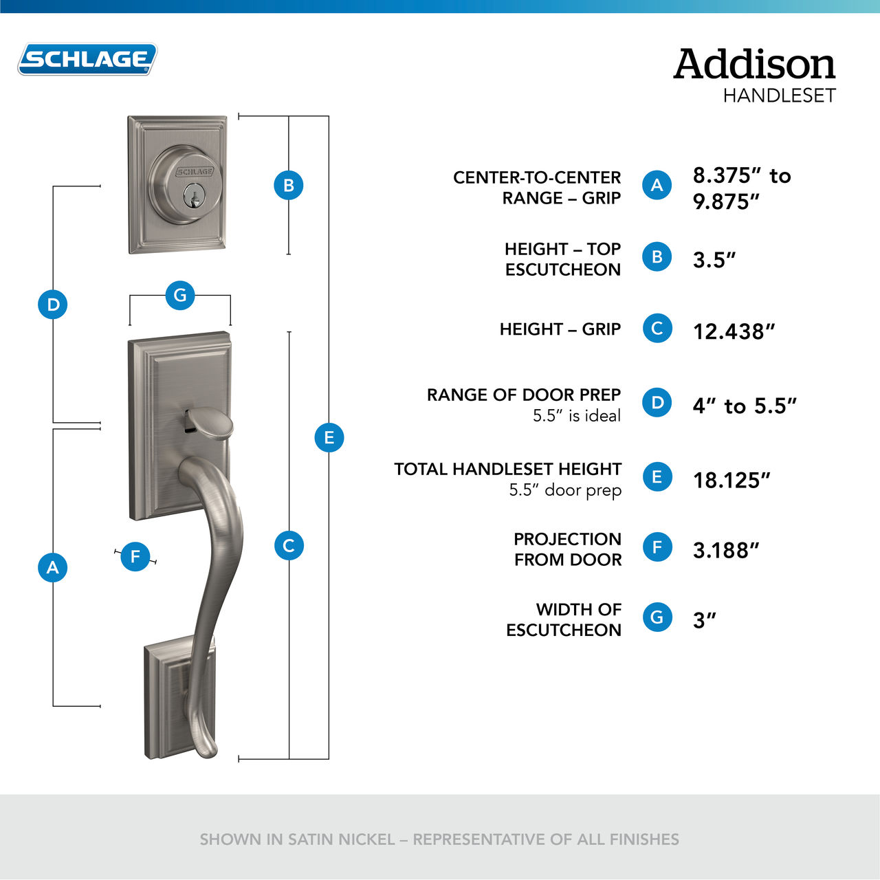 Single Cylinder Handleset and Accent Lever