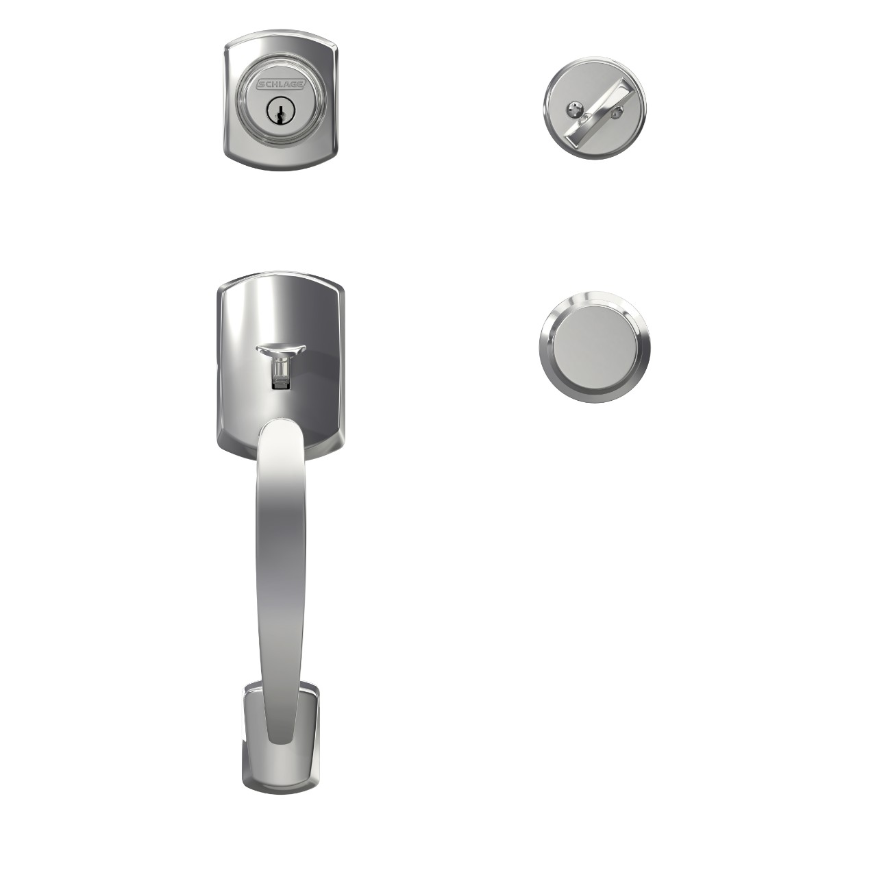 Custom Single Cylinder Handleset and Bowery Knob with Kinsler Trim
