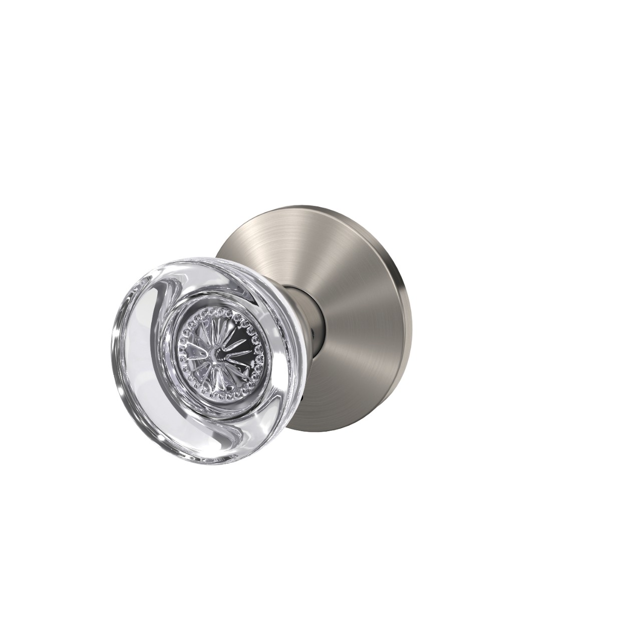 Custom Hobson Glass Knob Combined Interior Hall-Closet and Bed-Bath Lock