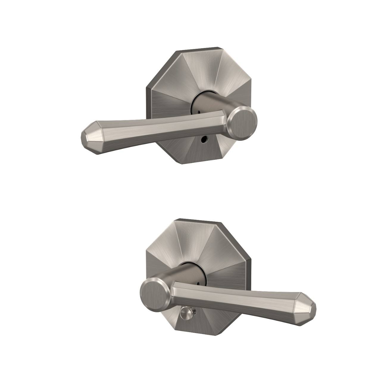 Custom Dempsey Lever Combined Interior Hall-Closet and Bed-Bath Lock