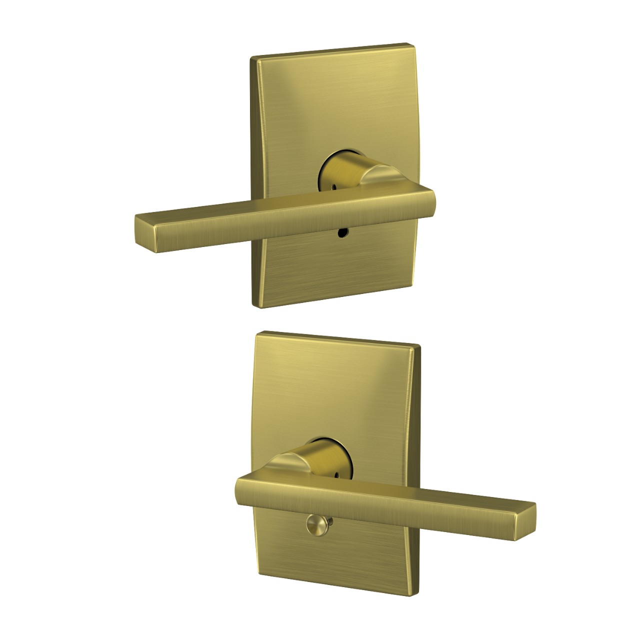 Custom Latitude Lever Combined Interior Hall-Closet and Bed-Bath Lock