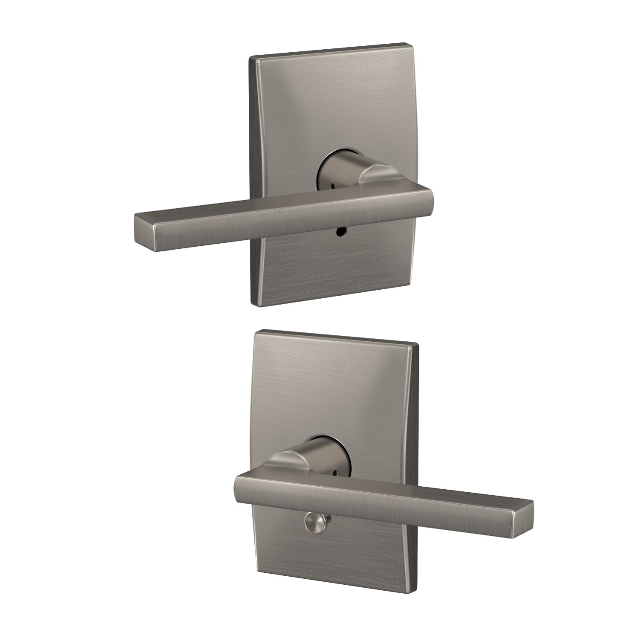 Custom Latitude Lever Combined Interior Hall-Closet and Bed-Bath Lock