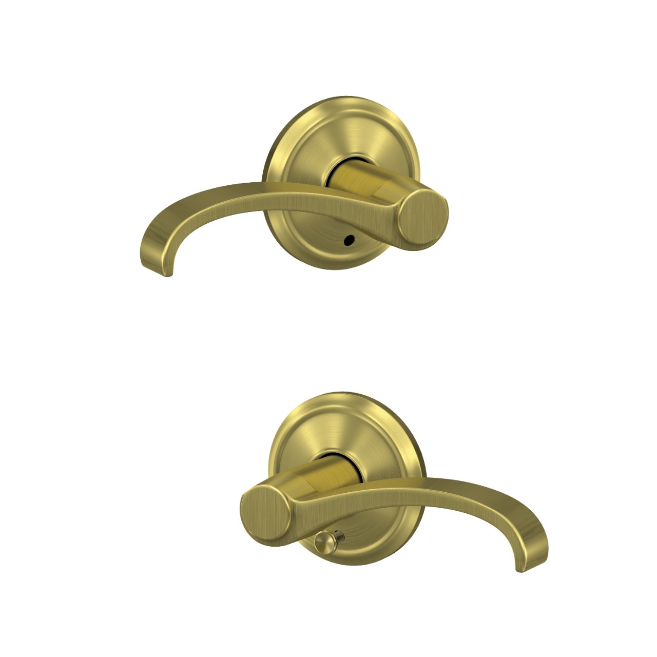 Custom Whitney Lever Combined Interior Hall-Closet and Bed-Bath Lock