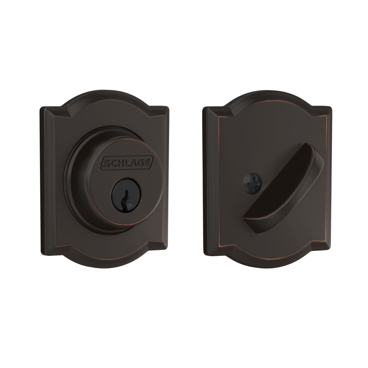 Single Cylinder Deadbolt with Camelot Trim