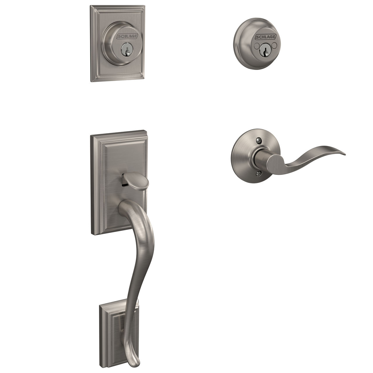 Double Cylinder Handleset and Accent Lever