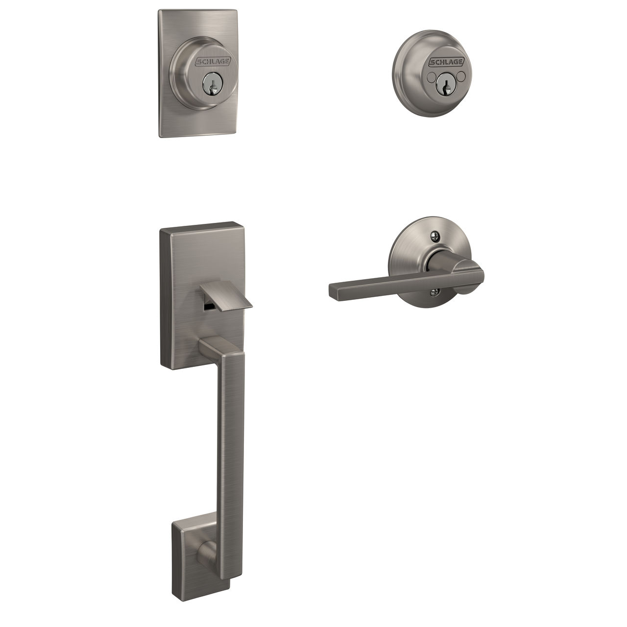 Double Cylinder Handleset and Latitude Lever