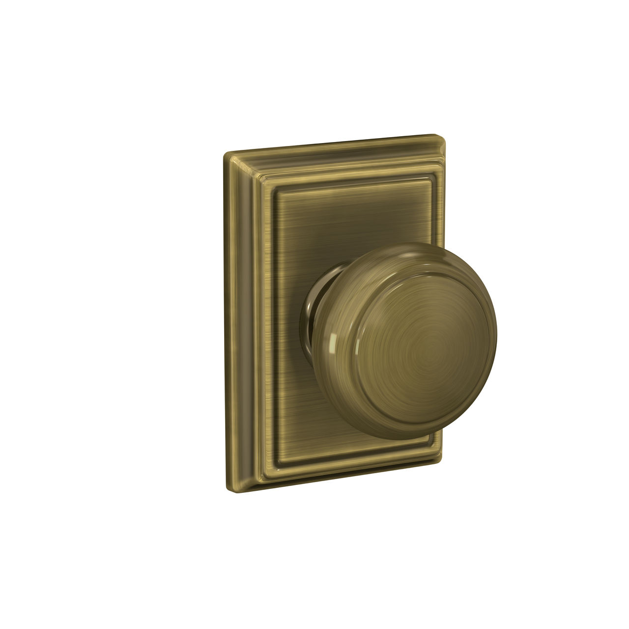Andover Knob Hall & Closet Lock with Addison Trim