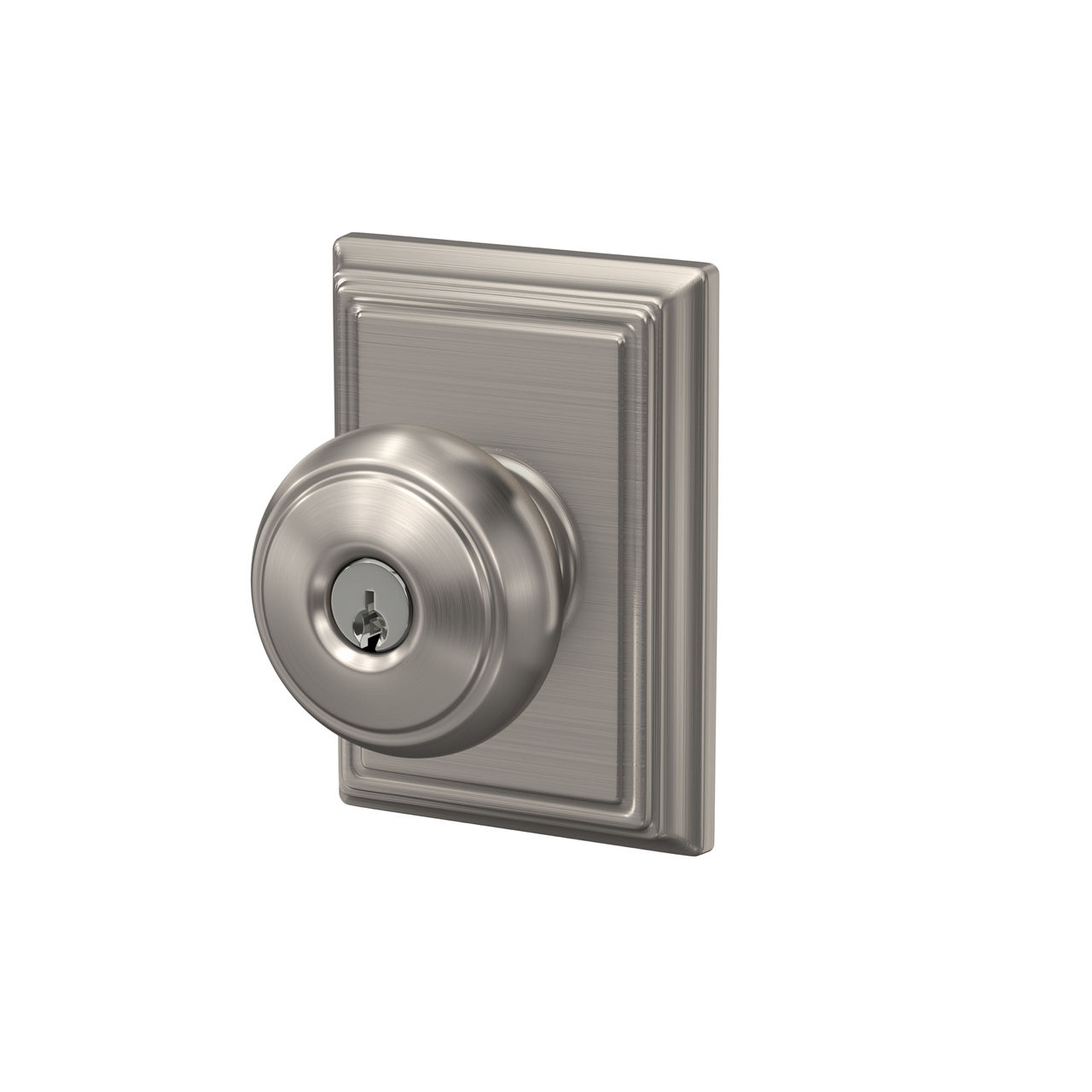 Andover Knob Keyed Entry Lock with Addison Trim