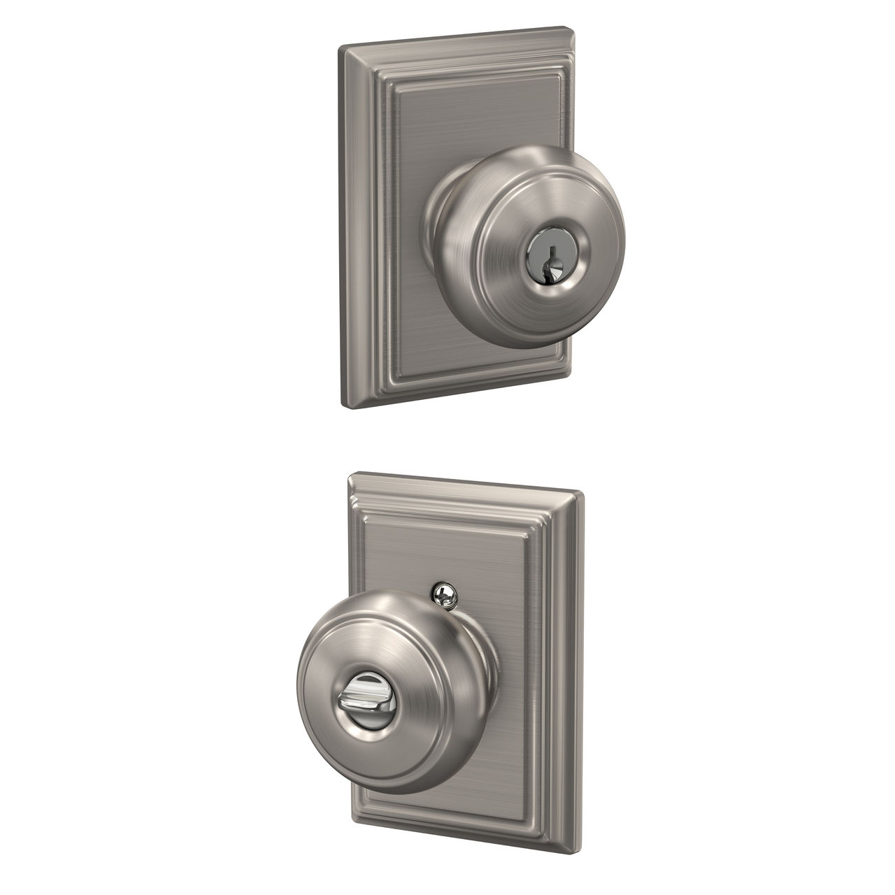 Andover Knob Keyed Entry Lock with Addison Trim
