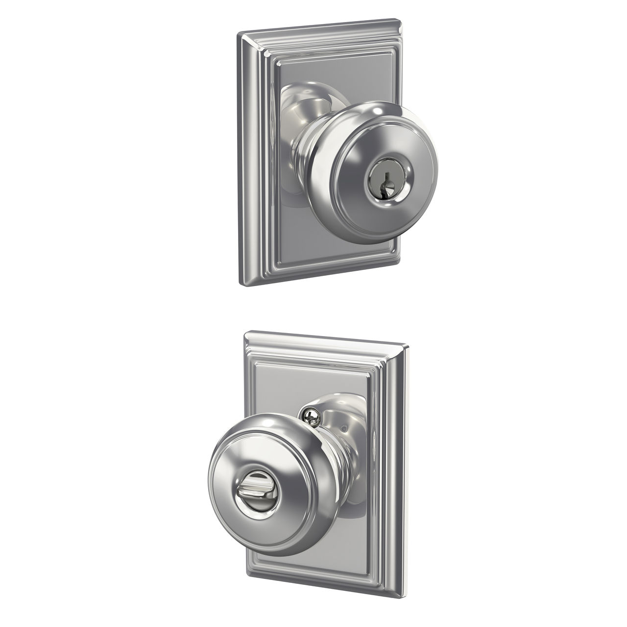 Andover Knob Keyed Entry Lock with Addison Trim