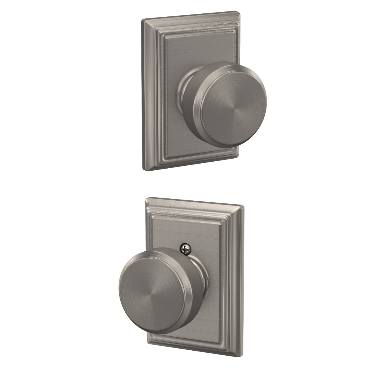 Bowery Knob Hall & Closet Lock with Addison Trim