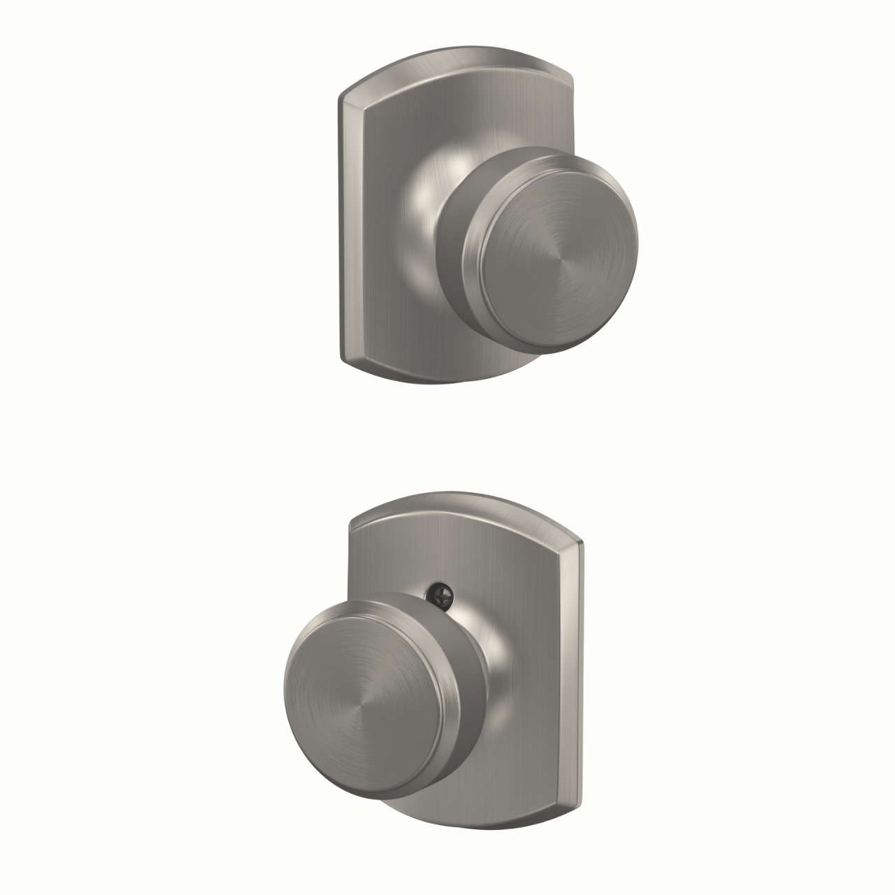Bowery Knob Hall & Closet Lock with Greenwich Trim