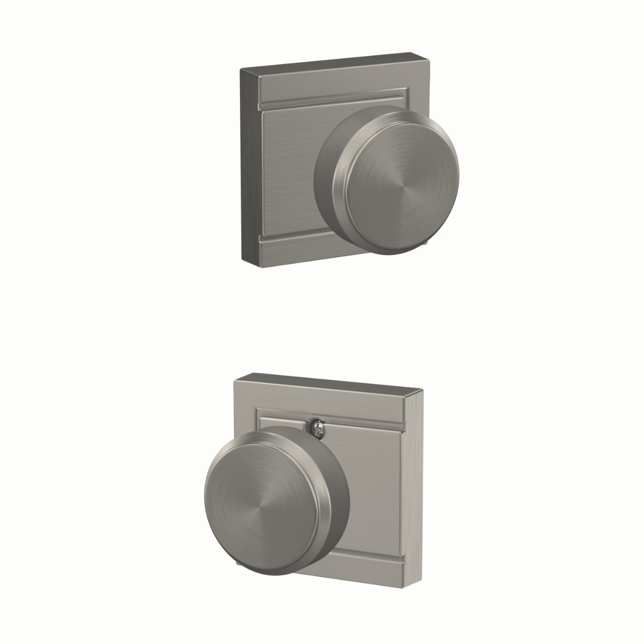 Bowery Knob Hall & Closet Lock with Upland Trim