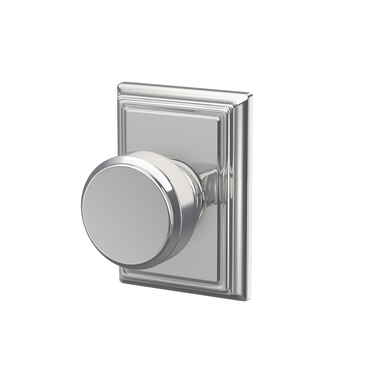 Bowery Knob Hall & Closet Lock with Addison Trim