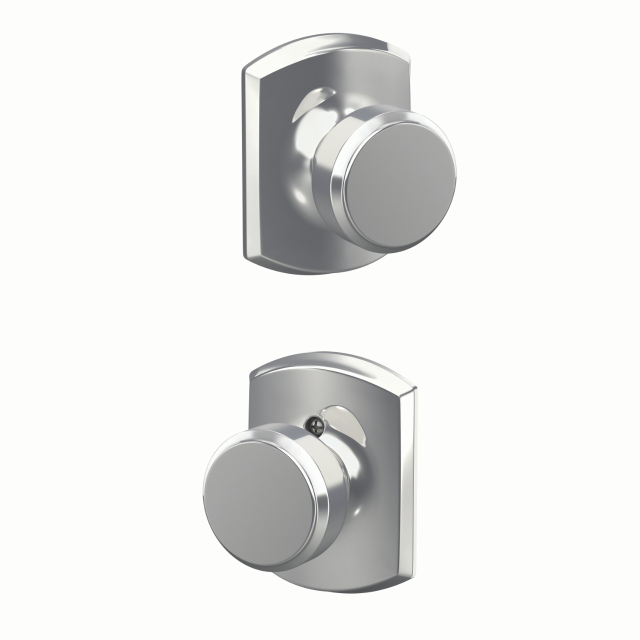Bowery Knob Hall & Closet Lock with Greenwich Trim
