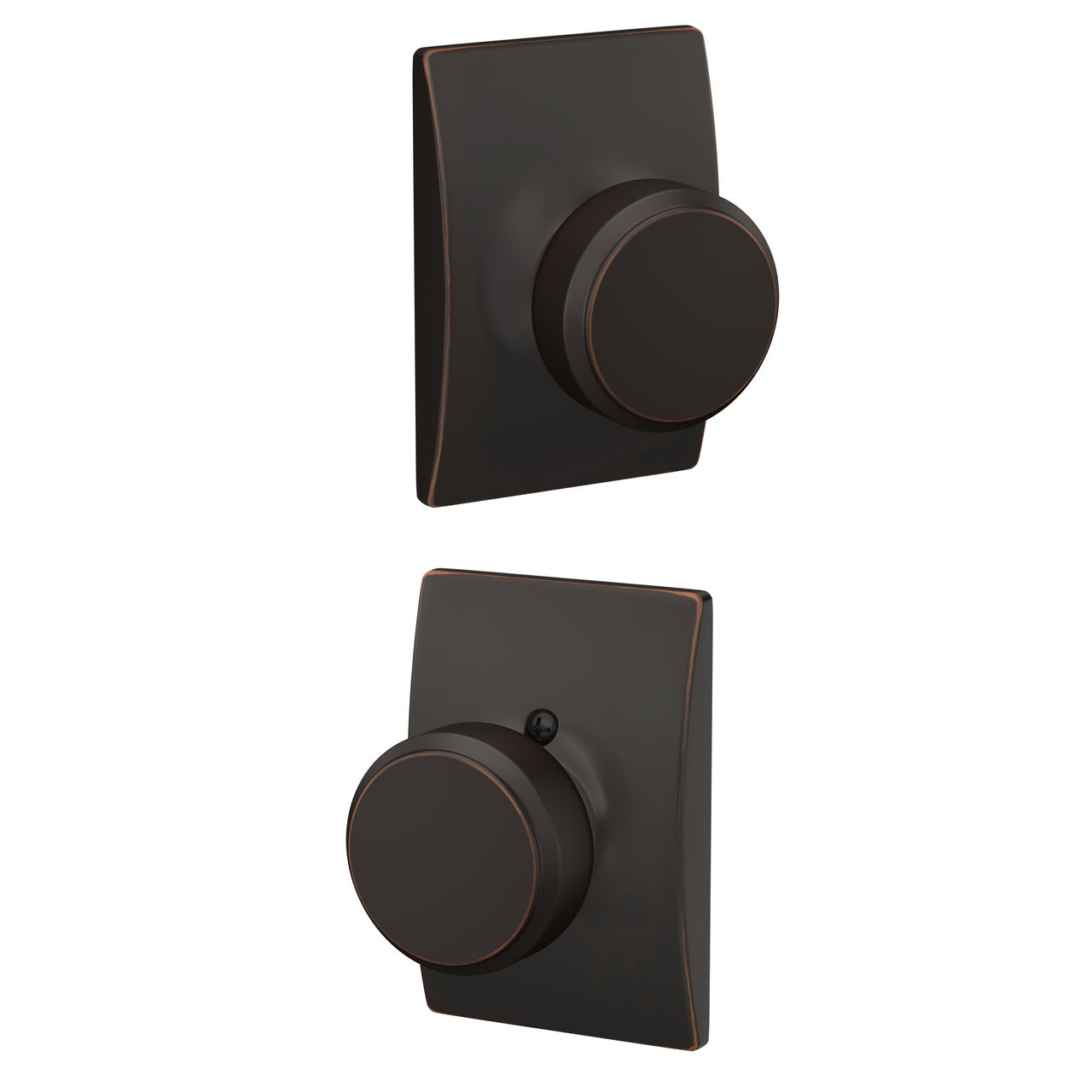 Bowery Knob Hall & Closet Lock with Century Trim