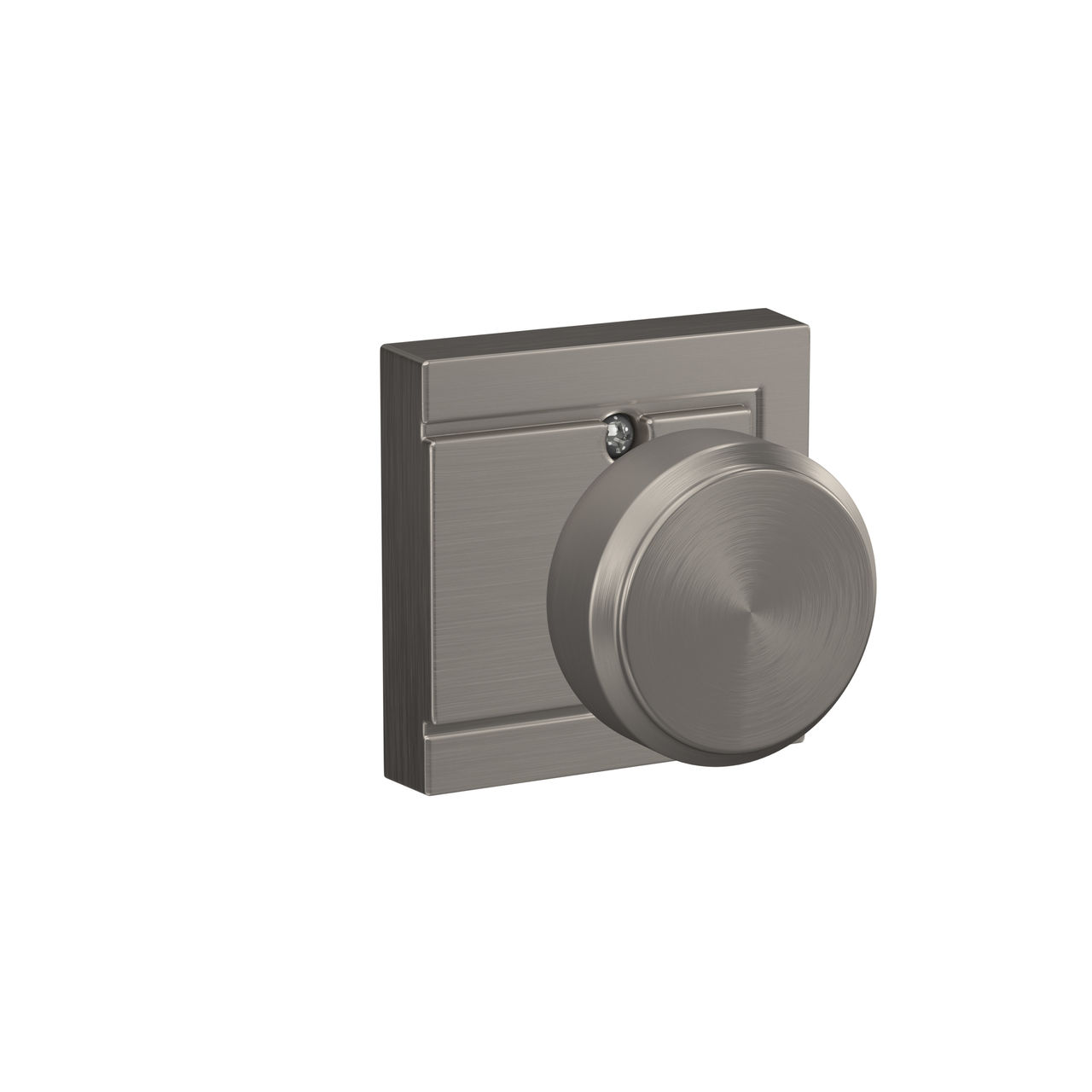 Bowery Non-Turning (Dummy) Door Knob with Upland Trim