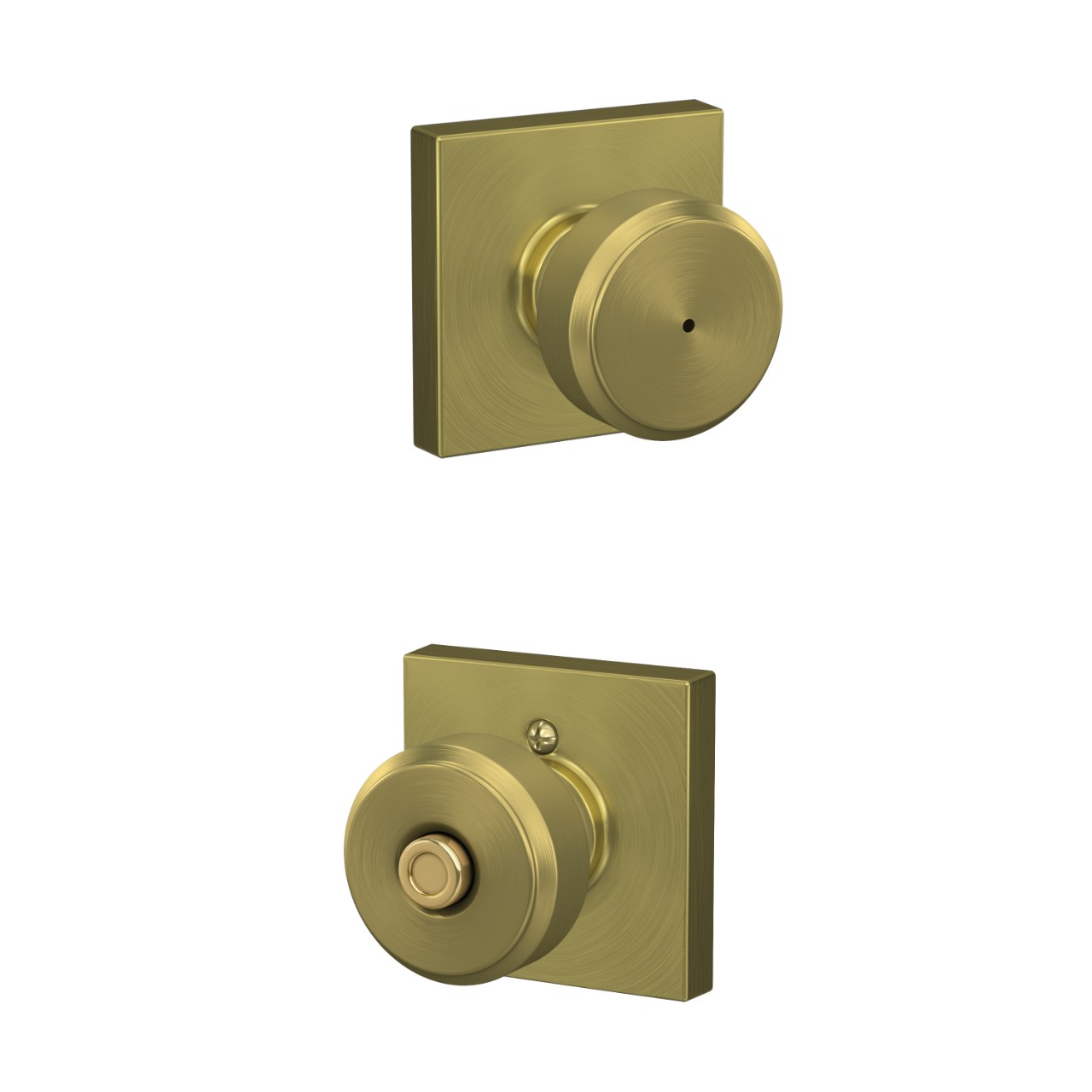 Bowery Knob Bed & Bath Lock with Collins Trim