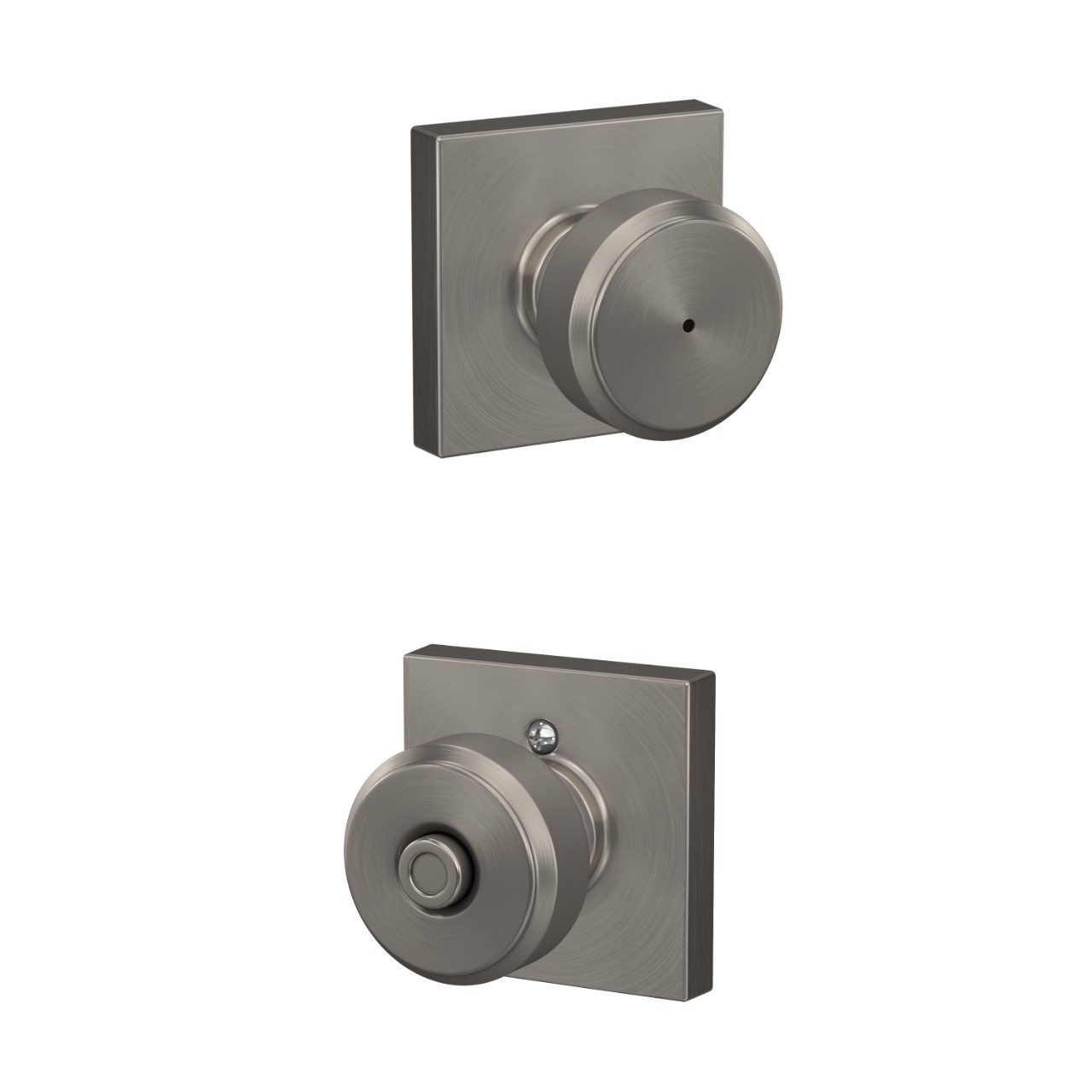 Bowery Knob Bed & Bath Lock with Collins Trim