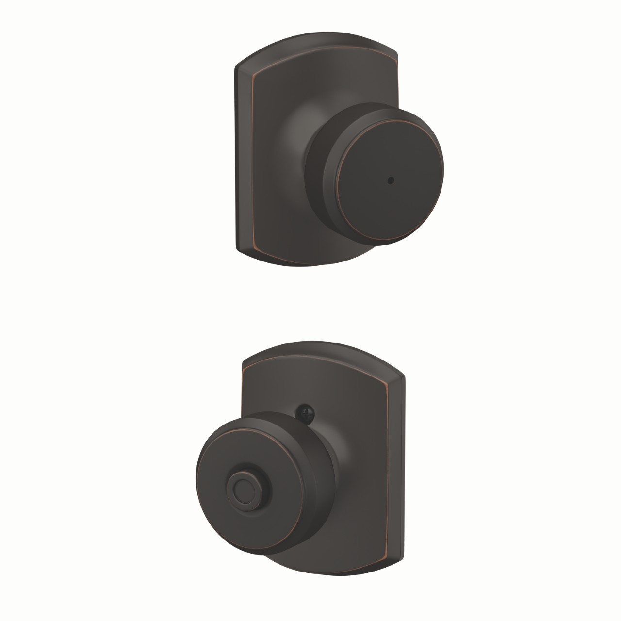 Bowery Knob Bed & Bath Lock with Greenwich Trim