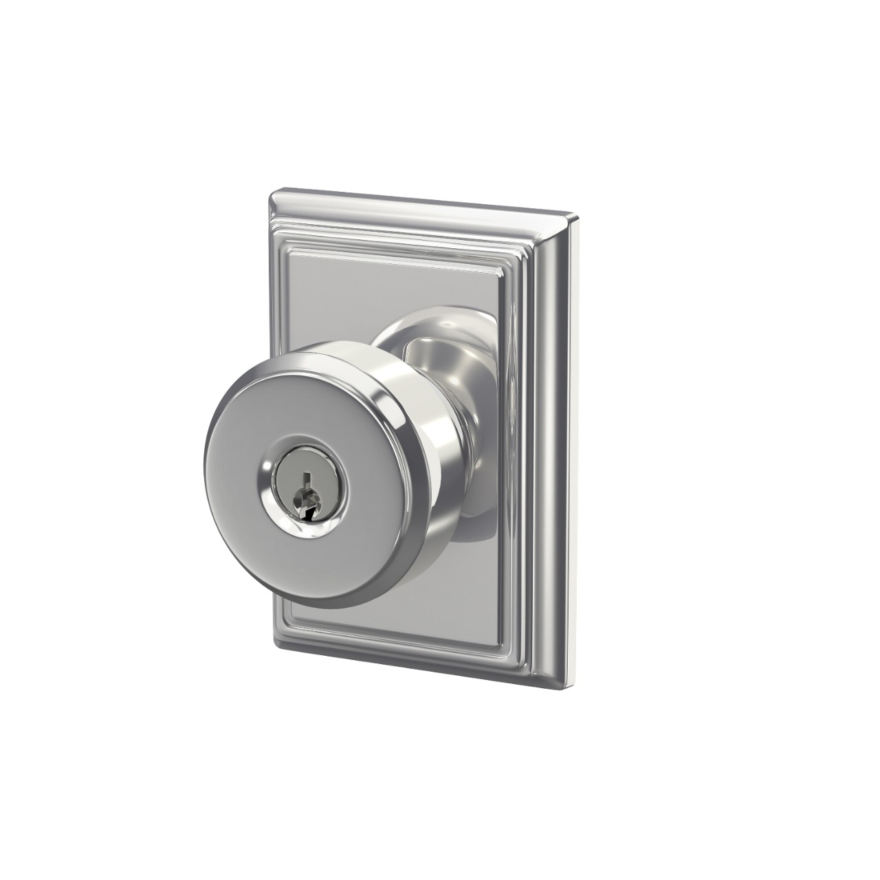 Bowery Knob Keyed Entry Lock with Addison Trim