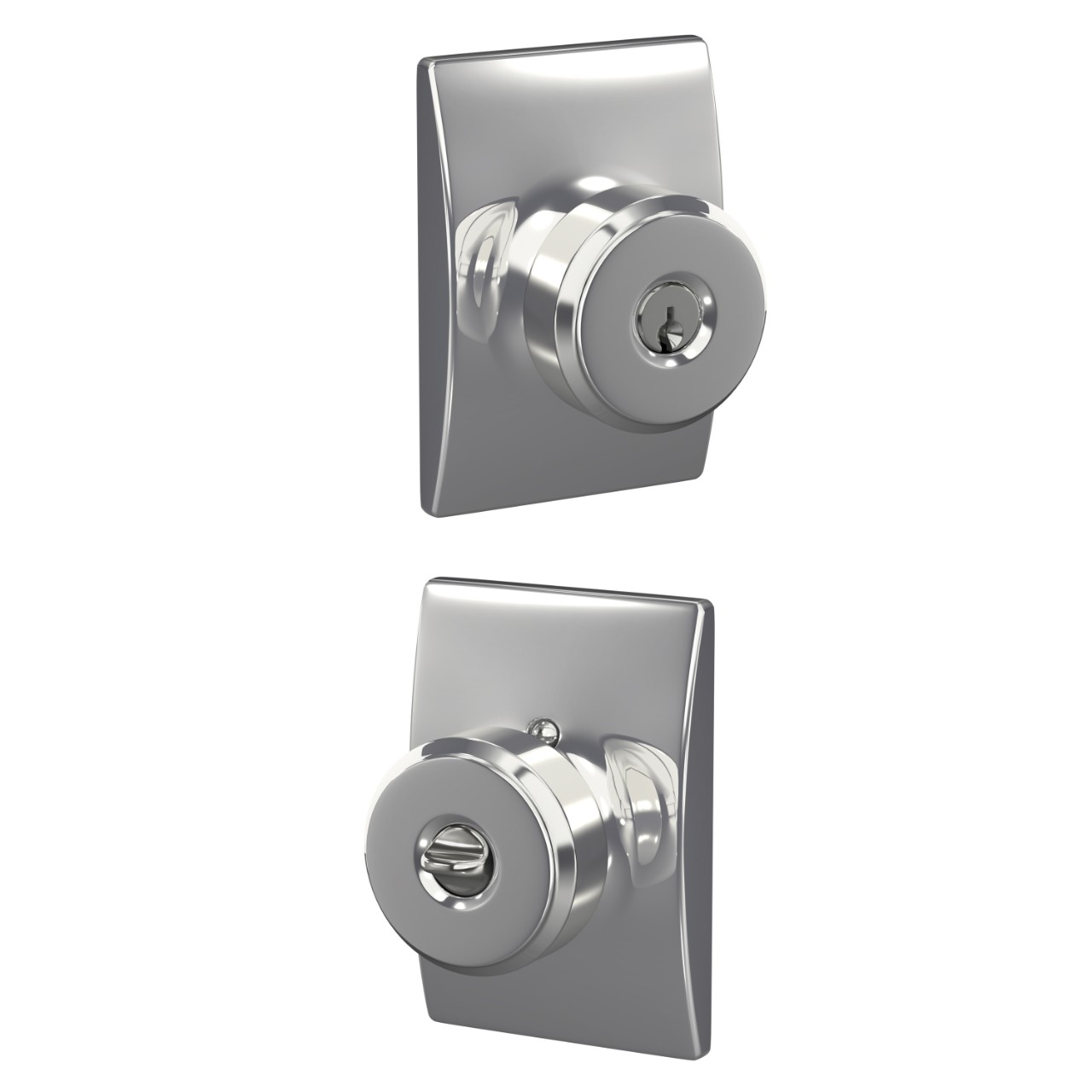 Bowery Knob Keyed Entry Lock with Century Trim