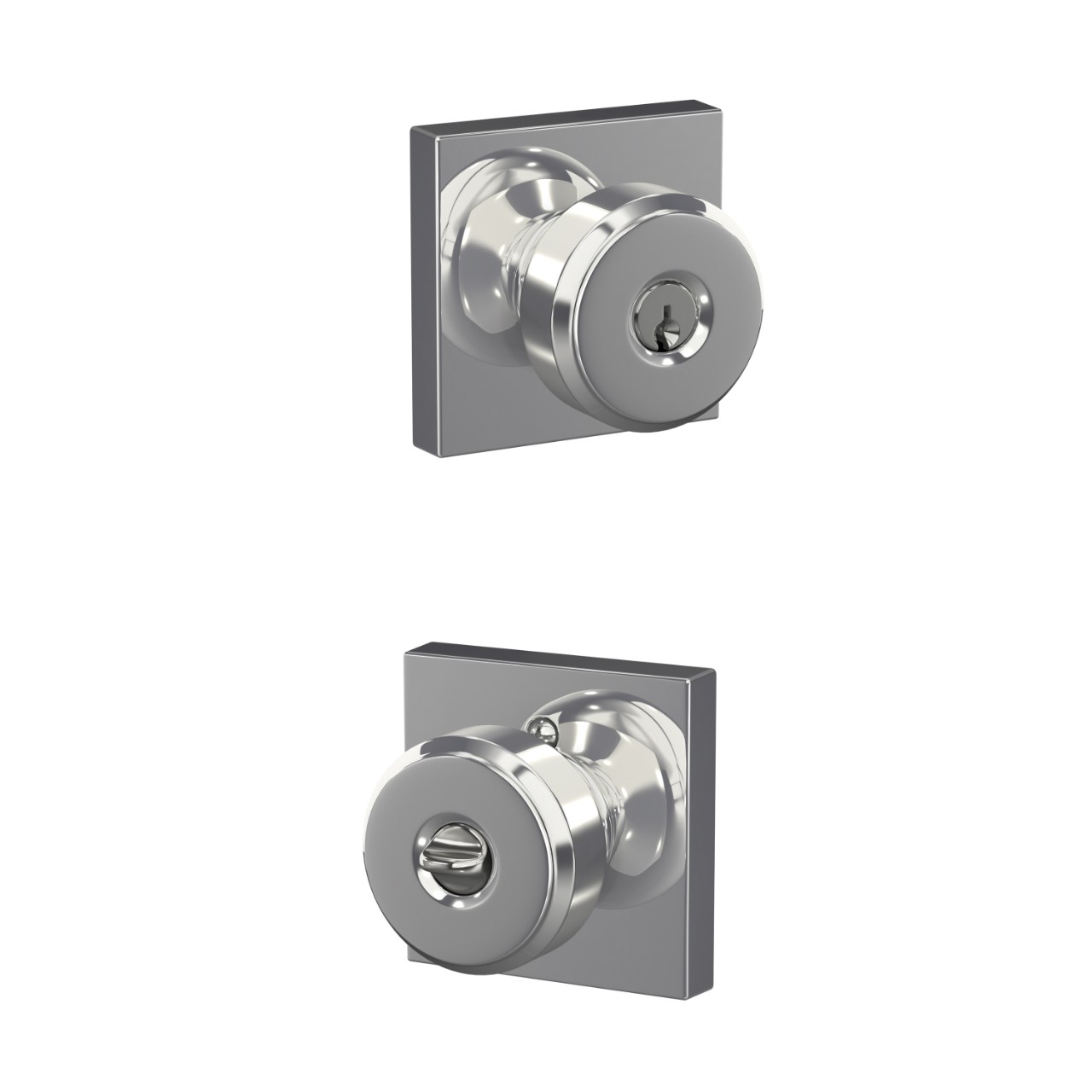 Bowery Knob Keyed Entry lock with Collins Trim