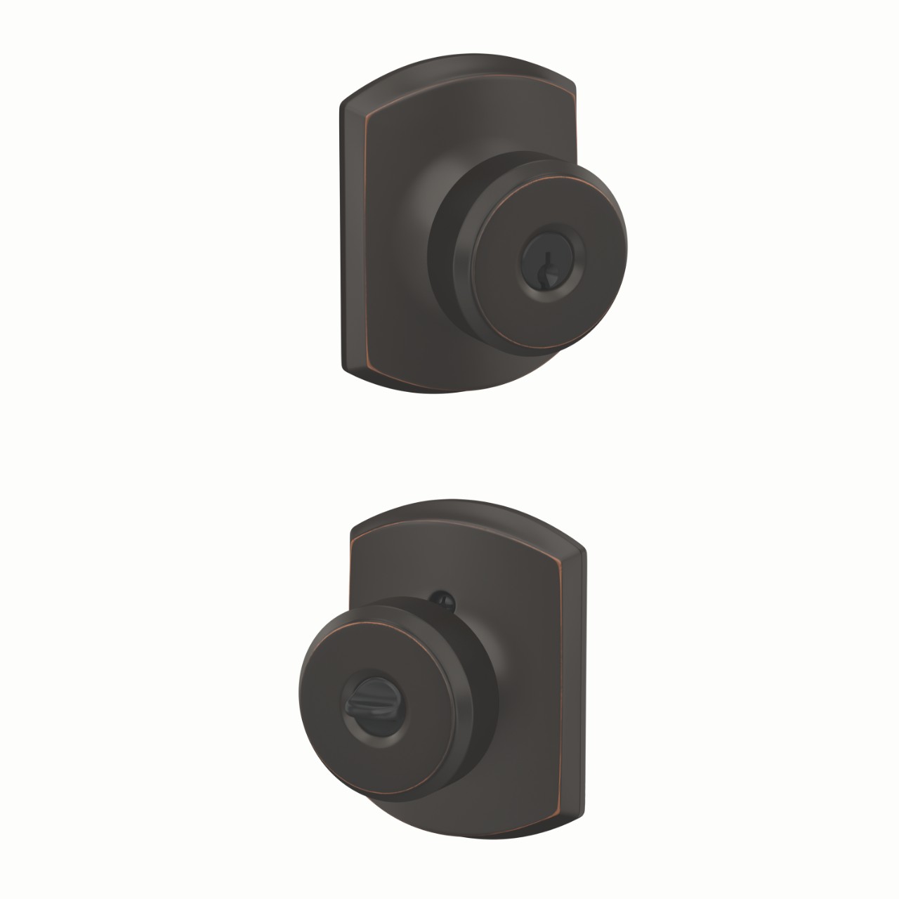 Bowery Knob Keyed Entry Lock with Greenwich Trim