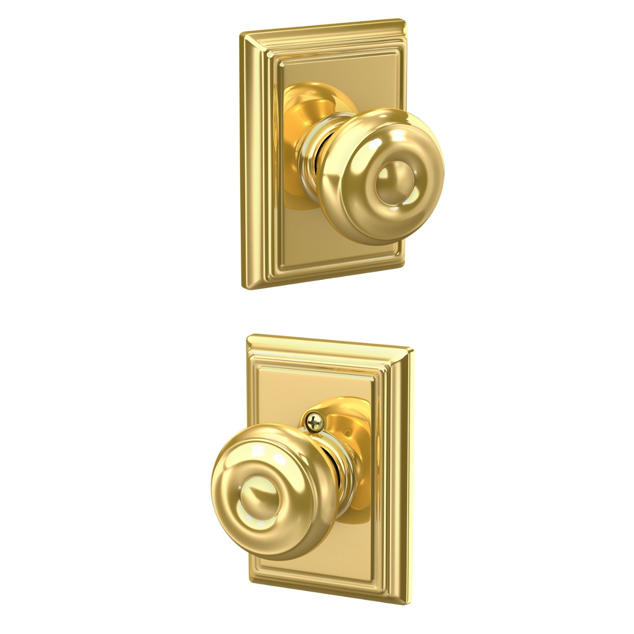 Georgian Knob Hall & Closet Lock with Addison Trim