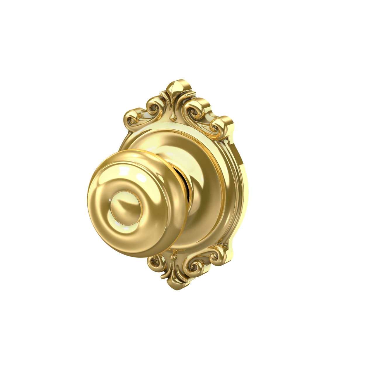 Georgian Knob Hall & Closet Lock with Brookshire Trim