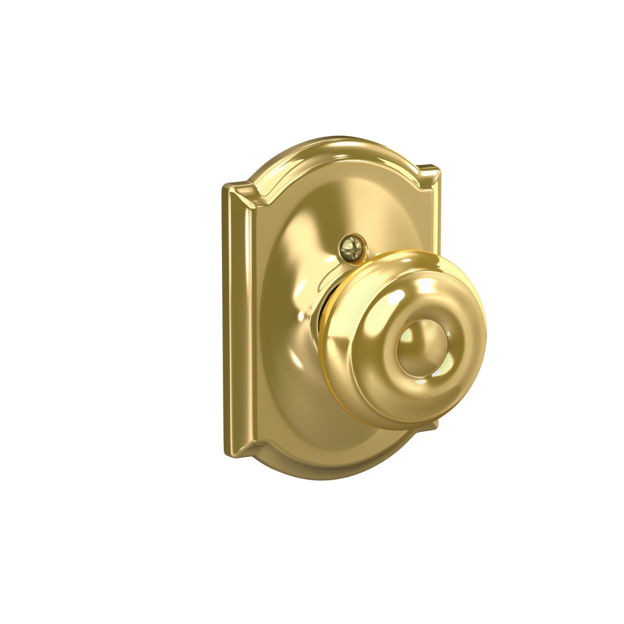 Georgian Knob Hall & Closet Lock with Camelot Trim