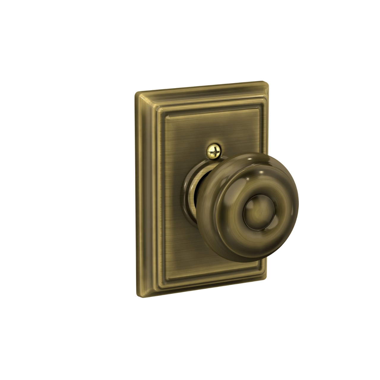 Georgian Knob Hall & Closet Lock with Addison Trim