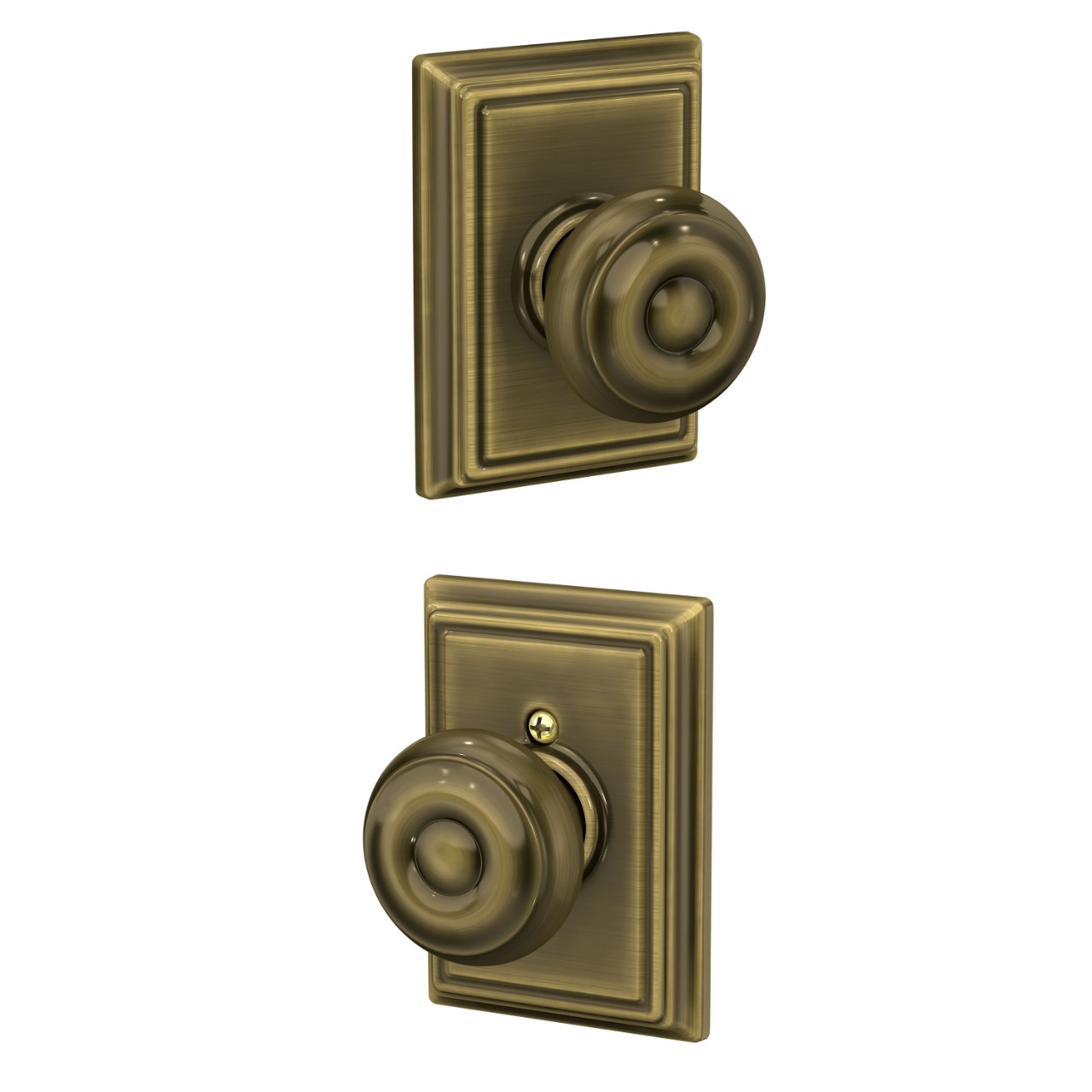 Georgian Knob Hall & Closet Lock with Addison Trim