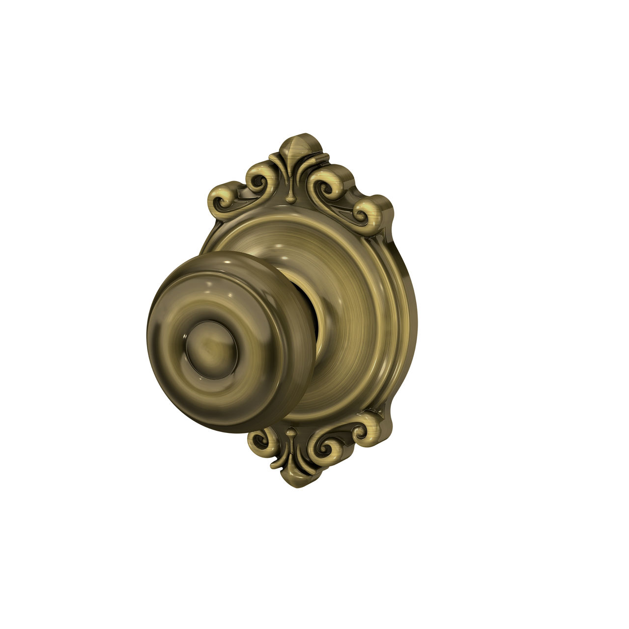 Georgian Knob Hall & Closet Lock with Brookshire Trim