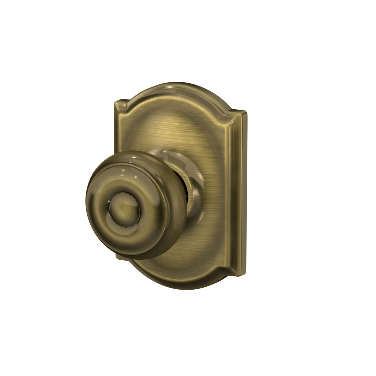 Georgian Knob Hall & Closet Lock with Camelot Trim
