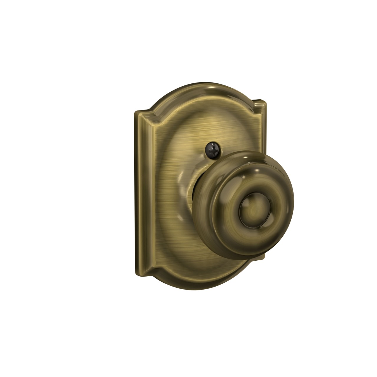 Georgian Knob Hall & Closet Lock with Camelot Trim
