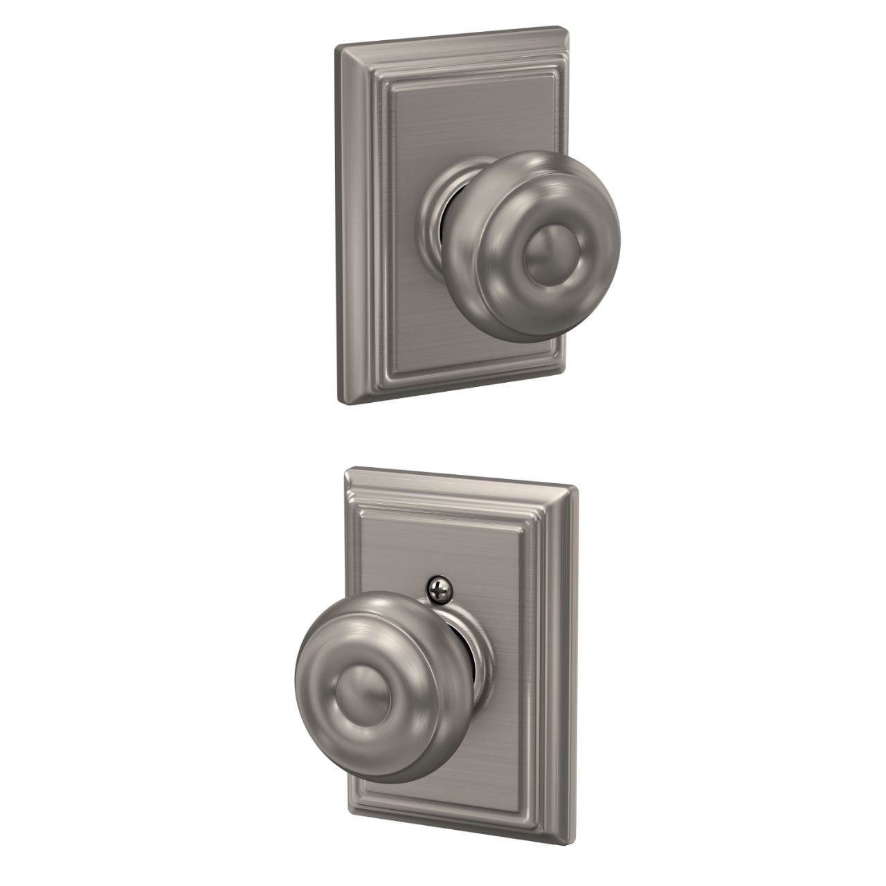 Georgian Knob Hall & Closet Lock with Addison Trim