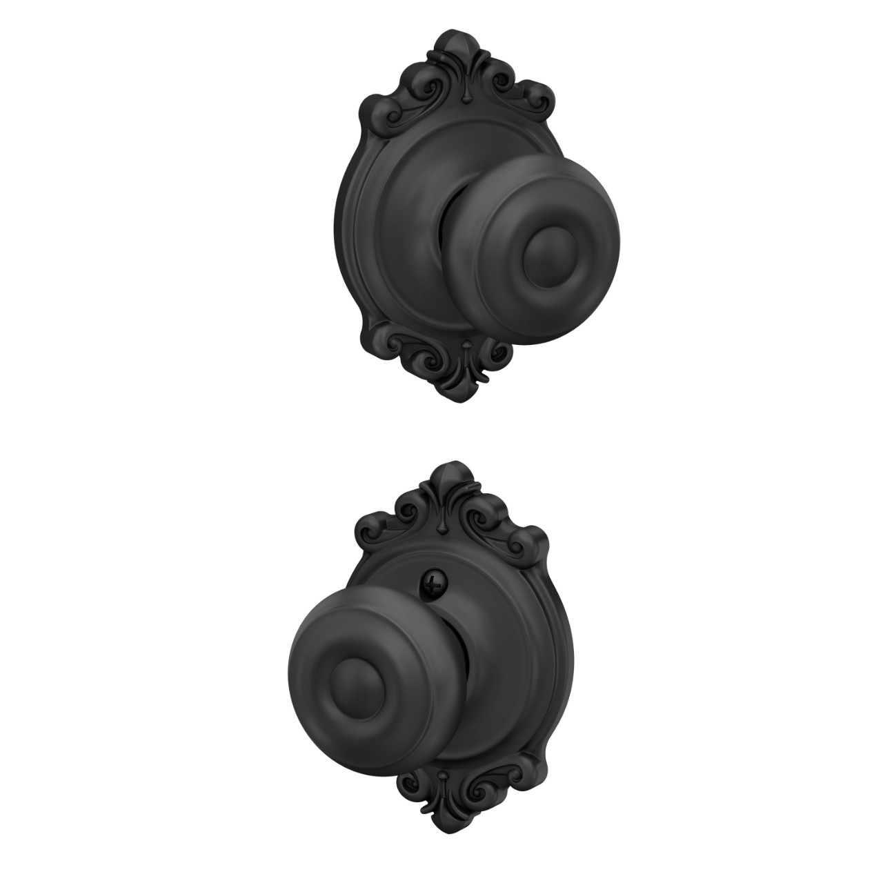 Georgian Knob Hall & Closet Lock with Brookshire Trim
