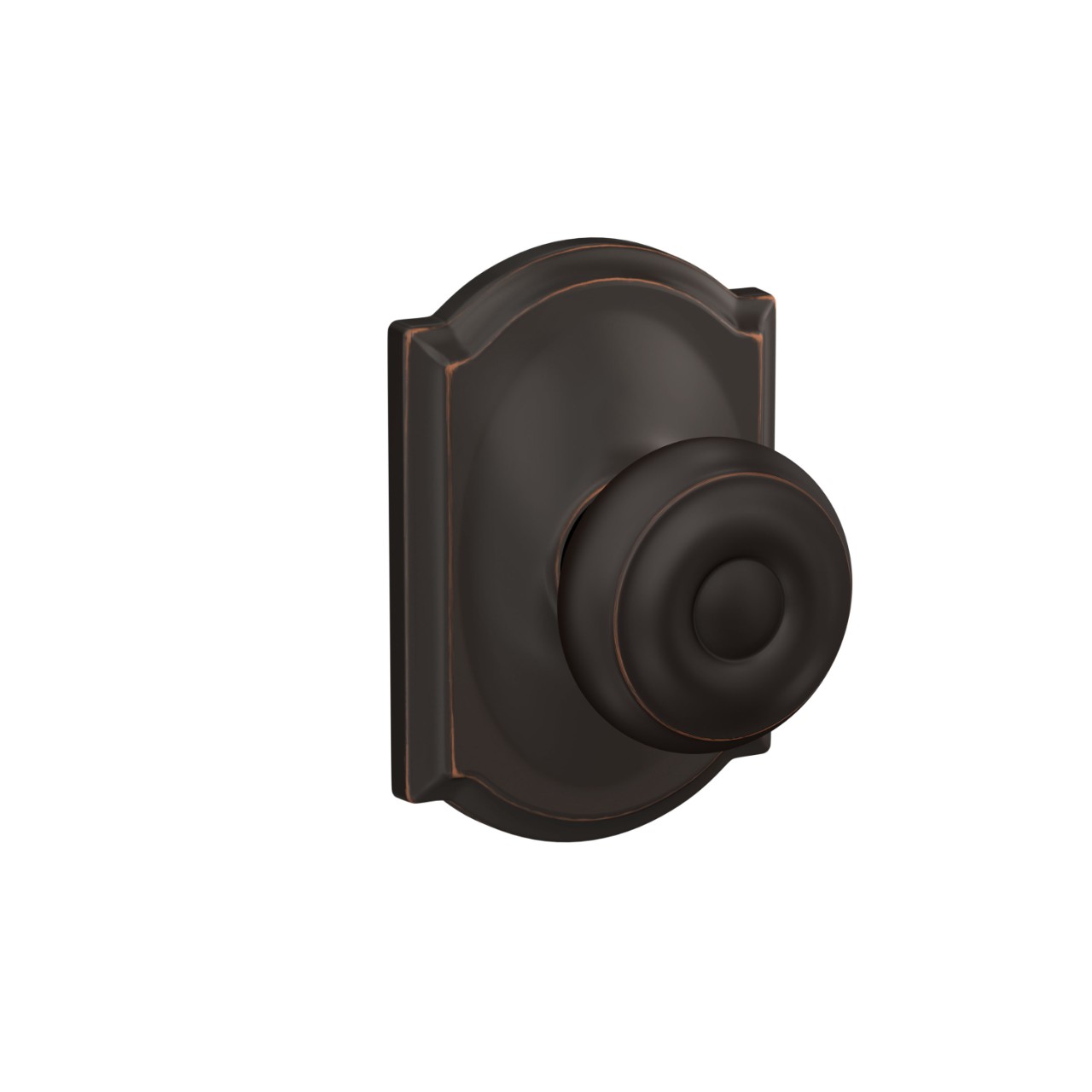 Georgian Knob Hall & Closet Lock with Camelot Trim