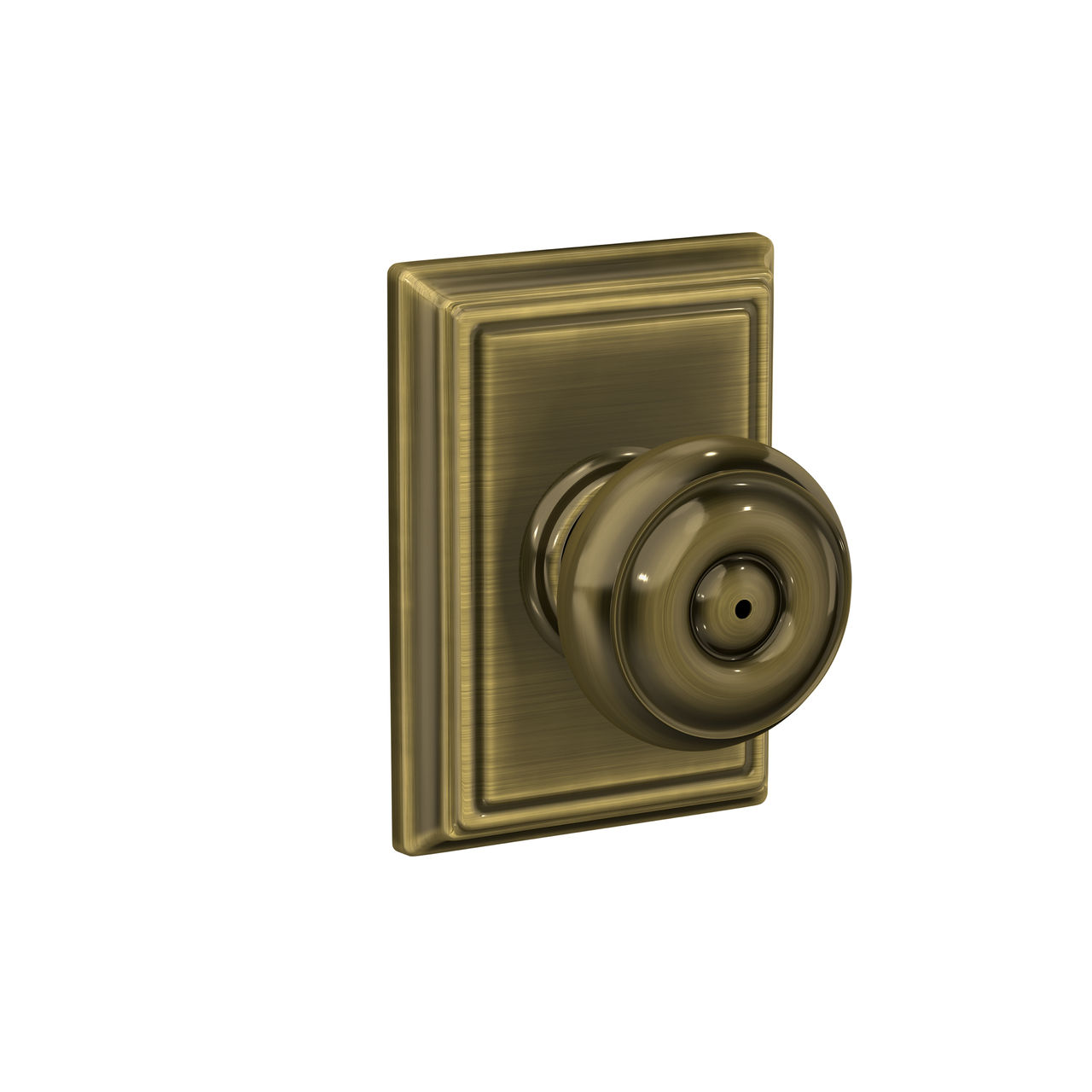 Georgian Knob Bed & Bath Lock with Addison Trim