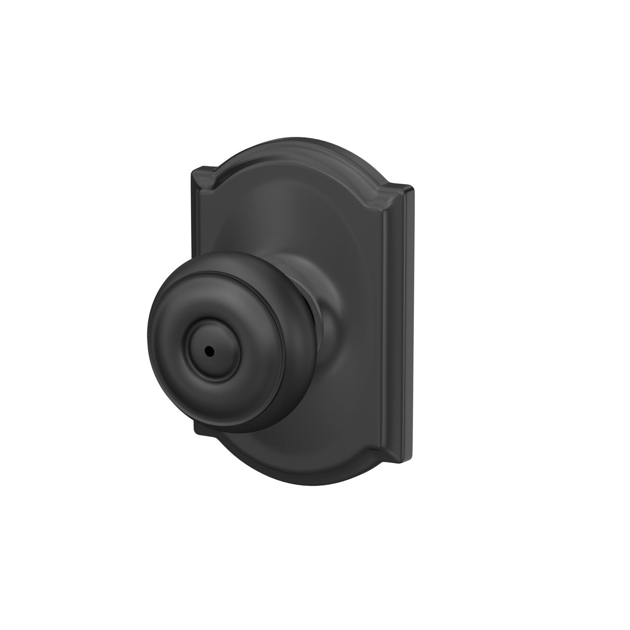 Georgian Knob Bed & Bath Lock with Camelot Trim