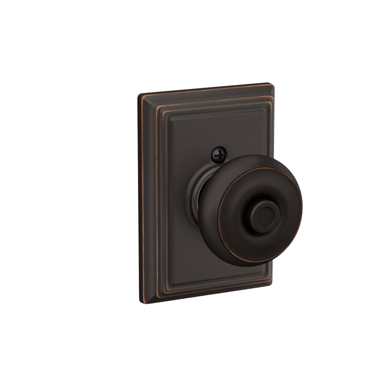 Georgian Knob Bed & Bath Lock with Addison Trim