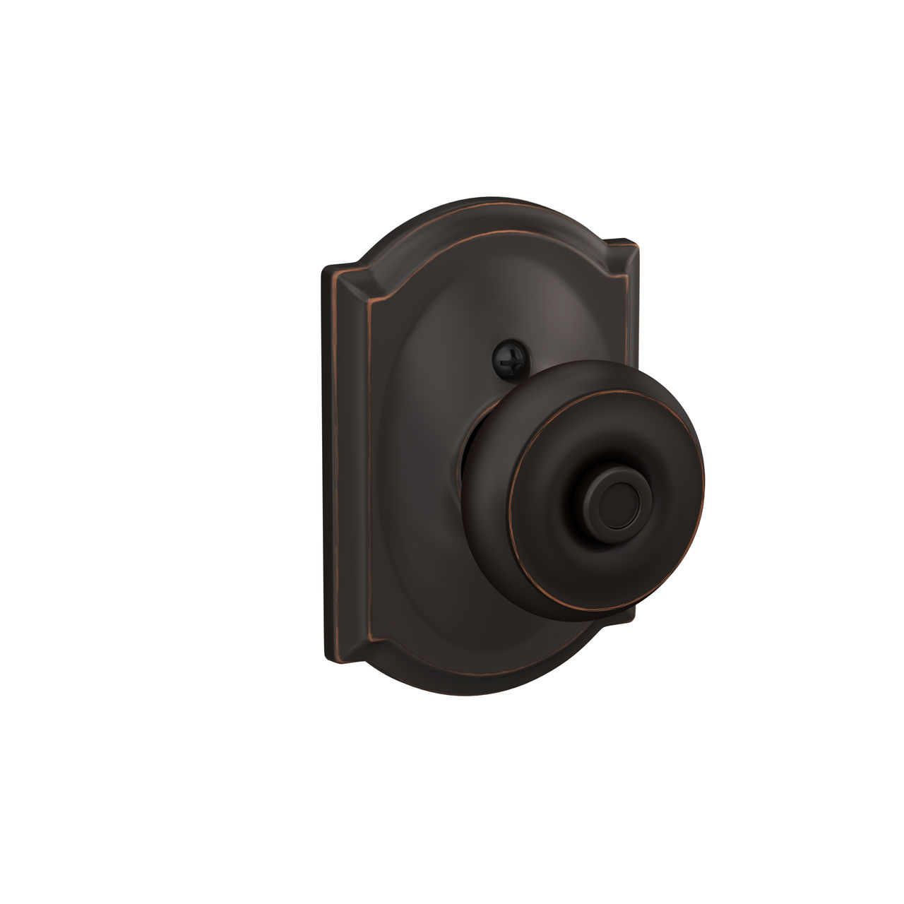 Georgian Knob Bed & Bath Lock with Camelot Trim