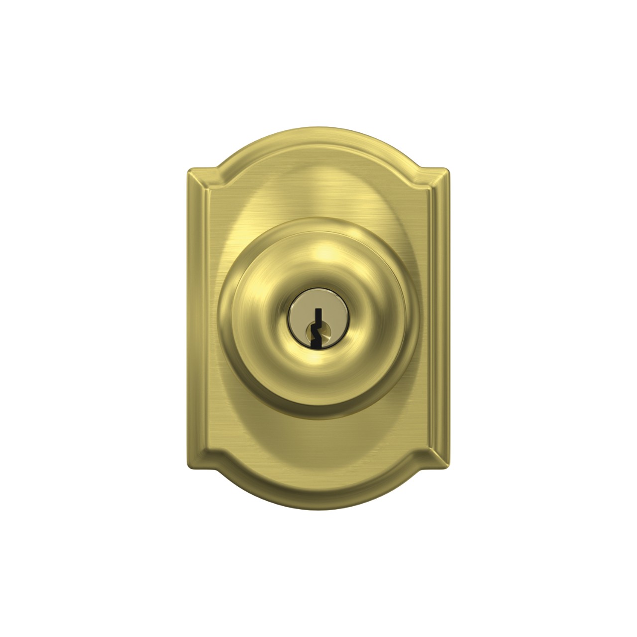 Georgian Knob Keyed Entry Lock with Camelot Trim