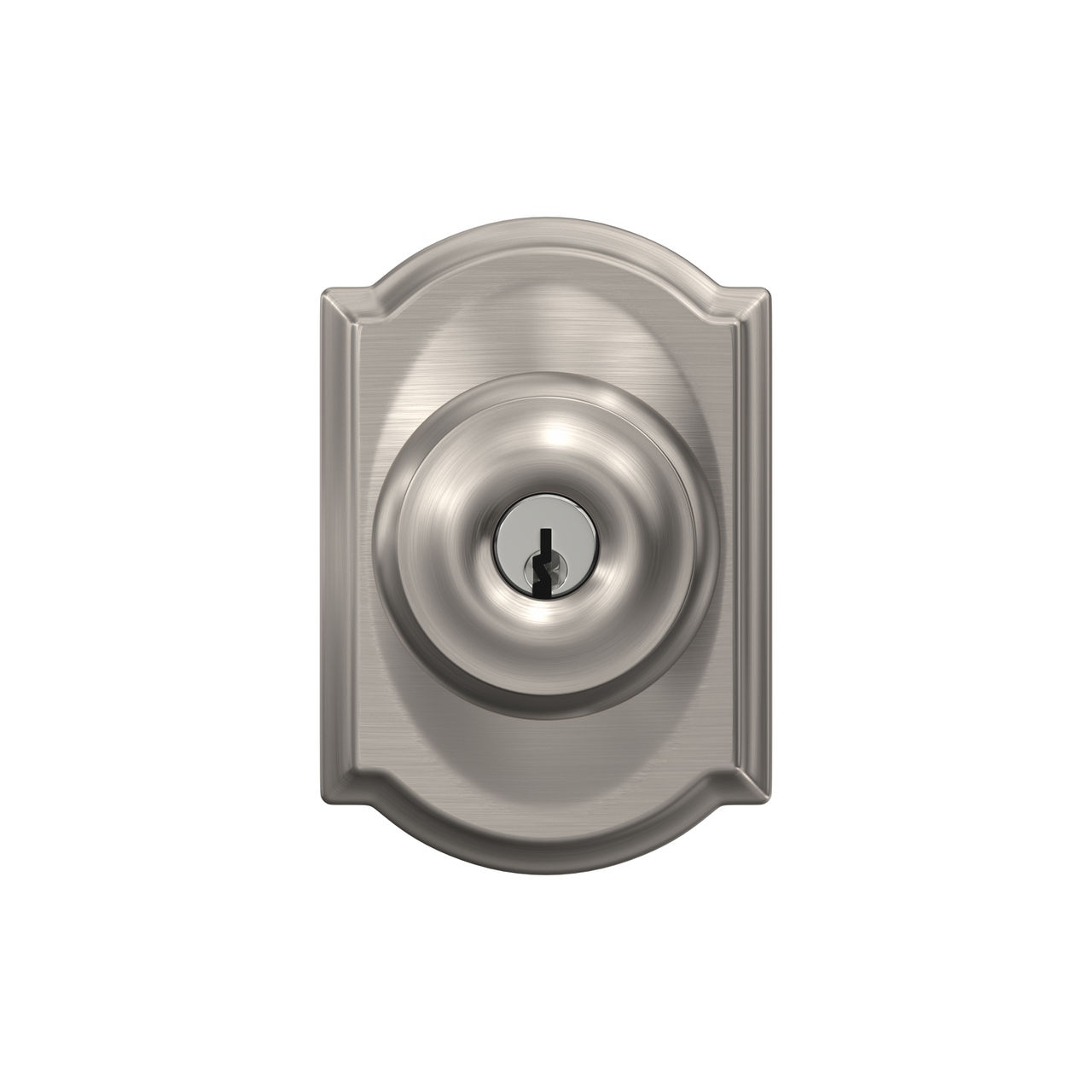 Georgian Knob Keyed Entry Lock with Camelot Trim